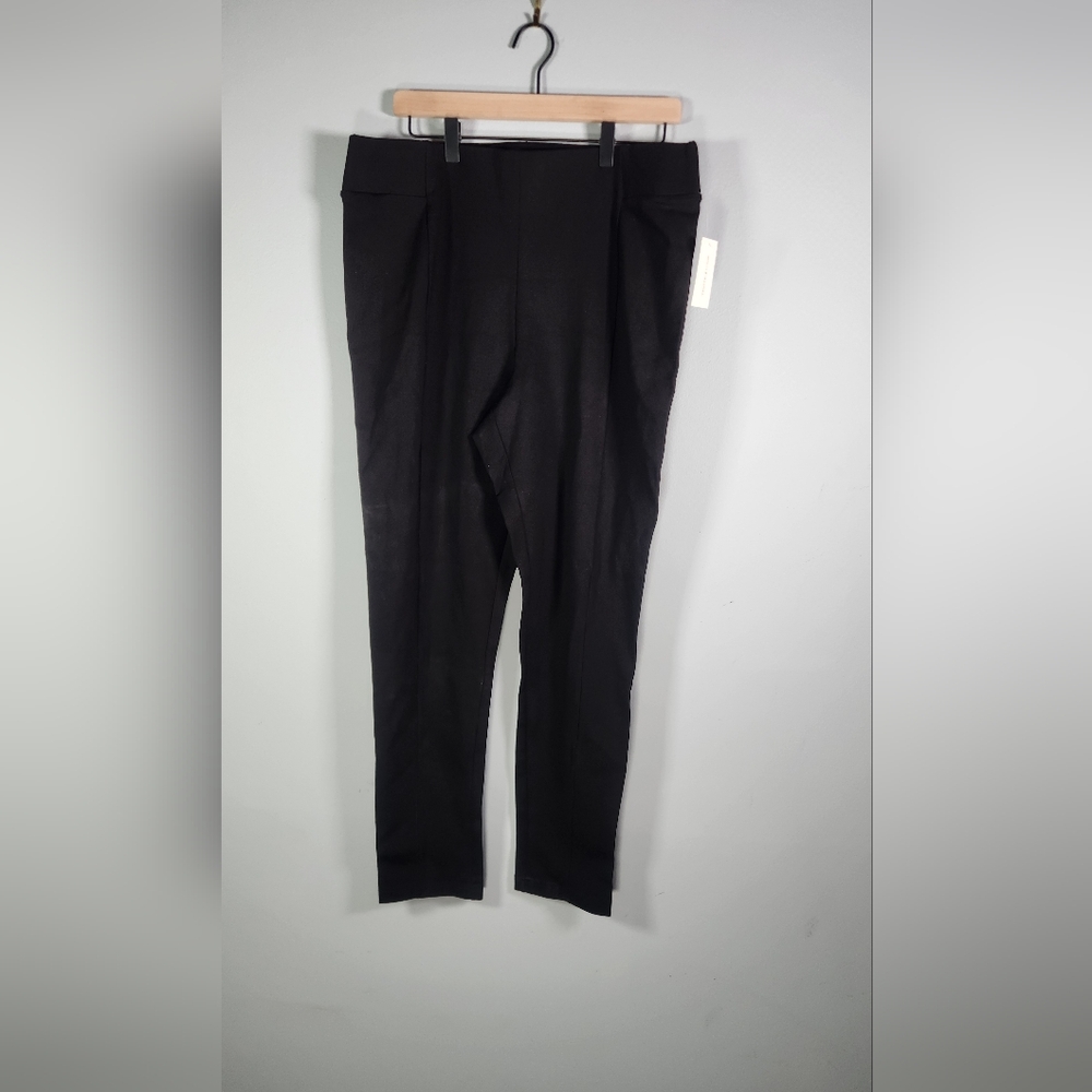 Molly And Isadora Womens Plus Size 1X Black Leggings